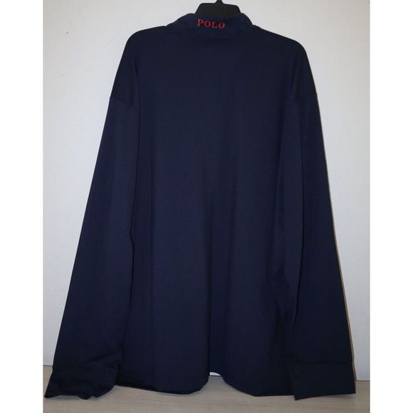 Polo Ralph Lauren Men's Sz 3XB Navy Long Sleeve 1/4 Zip Pullover Golf Shirt $148 - Picture 2 of 9